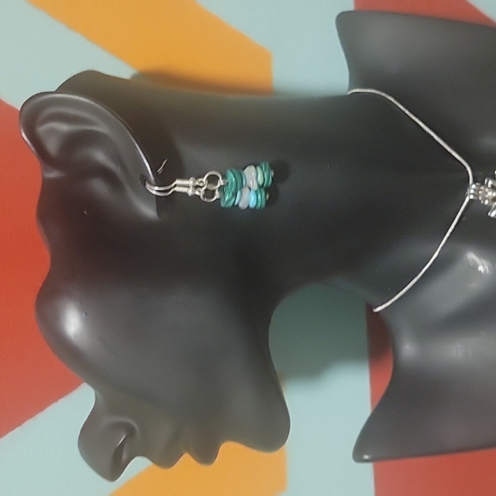 New Handmade Earrings With Crystal Quartz Stone And Assorted Beads Nickel Free - Picture 4 of 4